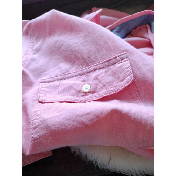Women’s Pink Shirt Size XL St. John's Bay Button Up 100% Cotton Pocket Front - Picture 9 of 9